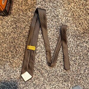 Sears Premiere Made in Canada Brown Polka Dot Silk Tie